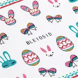 Påske klistermærker med glimmer, selvklæbende og ultratynde, BLE-1051D, GNB